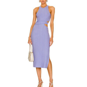 Simkhai 'Kaya' Purple Cut Out Midi Dress Size S